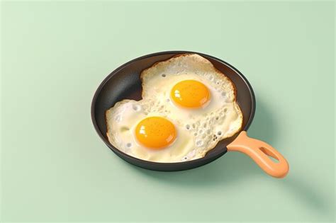 Premium Photo Fried Eggs In A Frying Pan