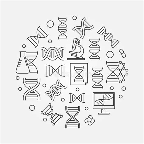 DNA Helix Vector Genetics Concept Round Illustration Stock Vector ... 
