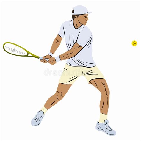 Illustration Isol E D Un Joueur De Tennis Dessin Vectoriel Illustration