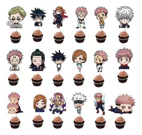 50 Toppers Jujutsu Kaisen P Docinho De Festa Infantil Parcelamento