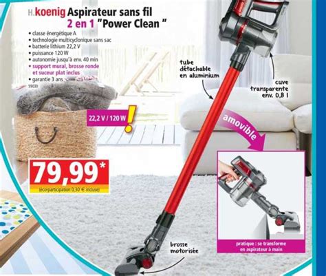 Offre Aspirateur Sans Fil 2 En 1 Power Clean H Koenig Chez Norma