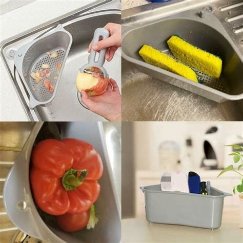 Sink Basket Strainer Multi Functional Kitchen Triangle Drain Sink