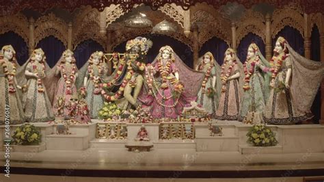 ISKCON Mayapur Deities 4k Ungraded Stock Video Adobe Stock