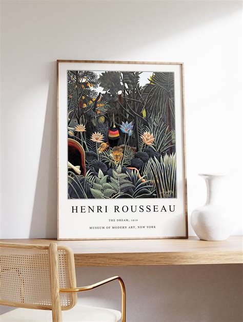 Henri Rousseau Poster The Dream Henri Rousseau Exhibition Etsy