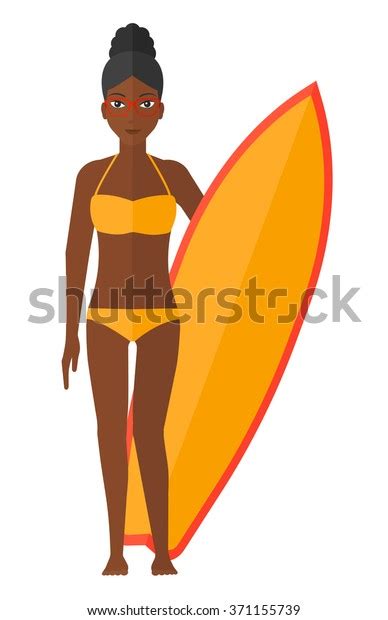 Surfer Holding Surfboard Stock Vector Royalty Free 371155739