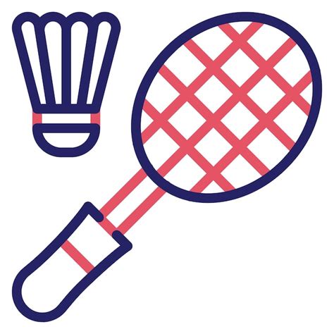 Ilustración del icono vectorial de bádminton del conjunto de iconos