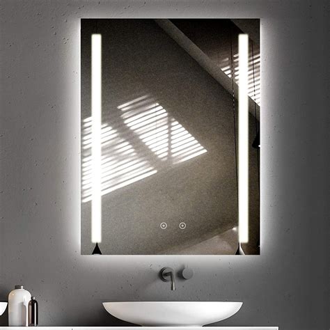 Buy Bathroom Mirror 500x700 Mm Led Illuminated Mirror With Demister 3