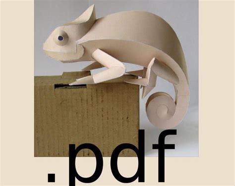 Chamaeleon Papercraft PDF DIY Template Etsy