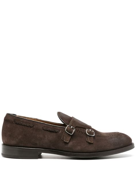 Doucals Double Strap Suede Monk Shoes Farfetch