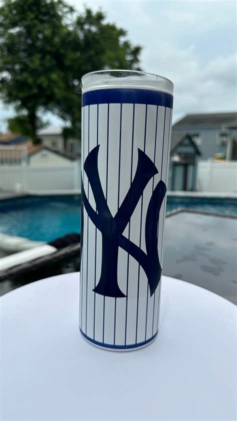 New York Yankees Tumbler Oz Etsy