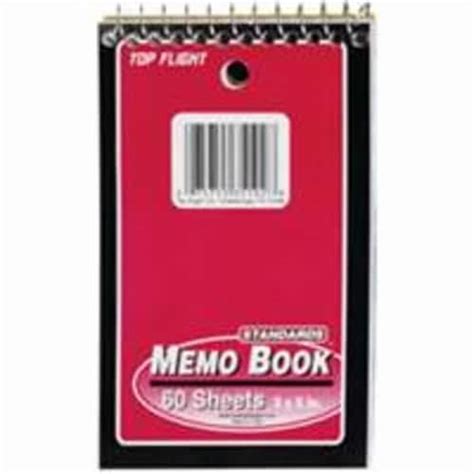 Top Flight Standards Top Wired 60 Sheet Memo Book 3x5 In Colors