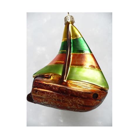 Color Boat Glass Handmade Christmas Baubles Decorations