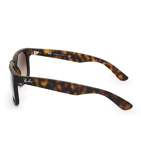 Ray Ban Justin Havana Tortoise Shell Sunglasses Zumiez