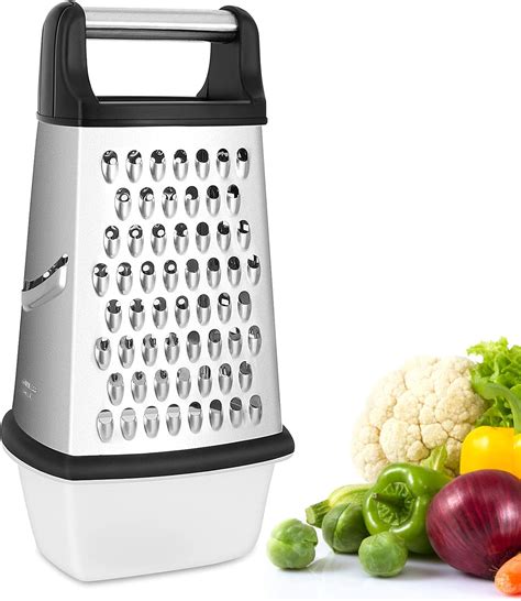 Gelrova Hand Held Cheese Grater Slicer Zester Grater With Container