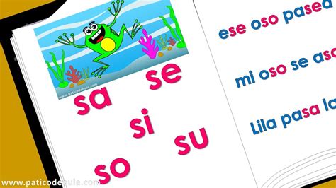 Sílabas Sa Se Si So Su Aprende A Leer Palabras Con S Para Niños