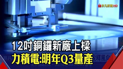 12吋銅鑼新廠上樑 力積電明年q3量｜非凡財經新聞｜20220408 非凡新聞 Line Today