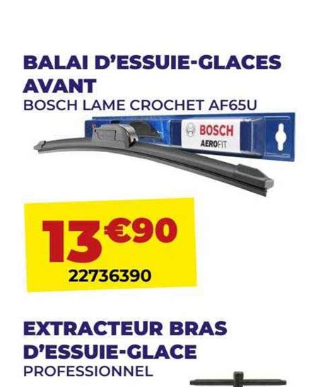 Promo Balai D Essuie Glaces Avant Bosch Extracteur Bras D Essuie Glace