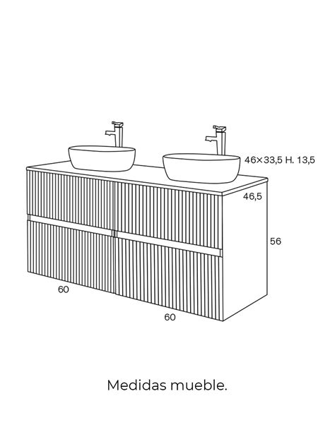 Mueble baño moderno 120 cm Etna de Sanchís