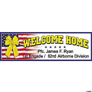 Personalized Medium “Welcome Home” Polyester Banner - Discontinued