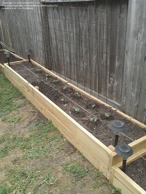 Raised Flower Beds Along Fence Photo Of Raised Bed Along Fence Line