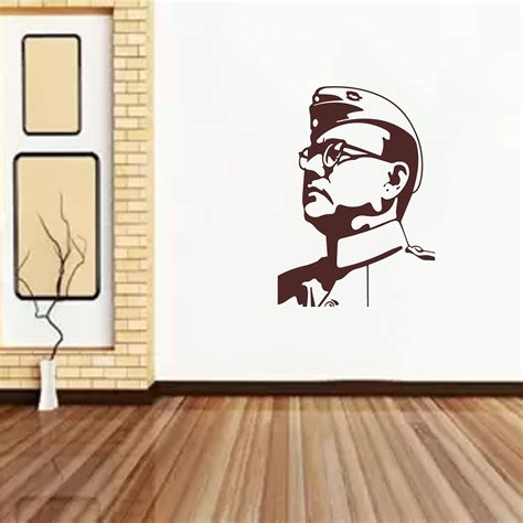 Subhash Chandra Bose Painting Wall Stencil Design For Home