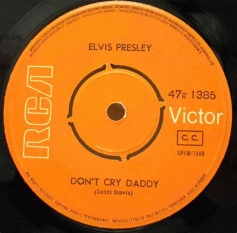 Elvis Presley Dont Cry Daddy Rubberneckin Vinyl Discogs