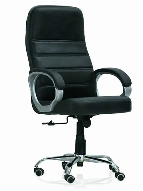 High Back Rexine Revolving Chair Black At Rs In Ambarnath Id