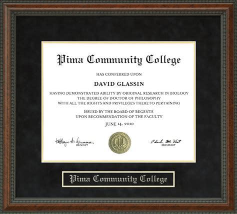 Pima Community College Diploma Frame: Wordyisms