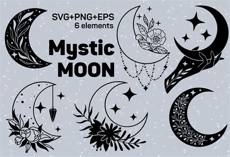 Mystic Moon Ia Magic Set In Svg Grafica Di SassyDesign Creative Fabrica