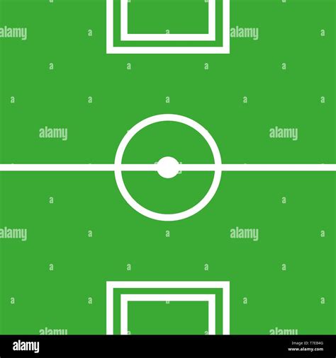 Flat Soccer Green Field Football Grass Vector Stadium Soccer With Line Template Eps10 Stock