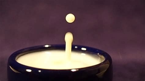 Pouring Milk Drops At Slow Motion Youtube