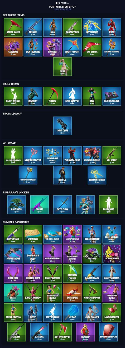 Fnbr Co On Twitter Fortnite Item Shop For July 11th 2023 Https T