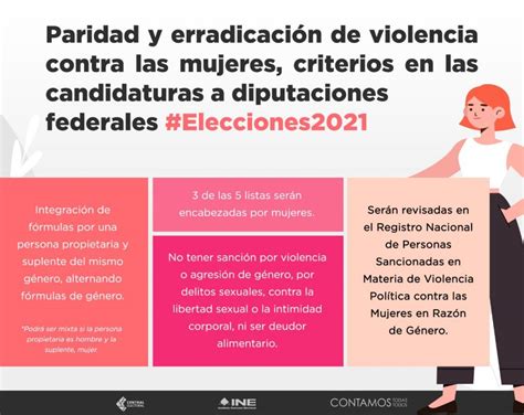 Estos Son Los Criterios De Paridad Para Las Candidaturas A Diputaciones