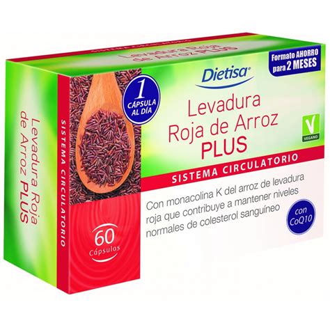 Dietisa Levadura Arroz Rojo 60 Caps Suplementación Salud