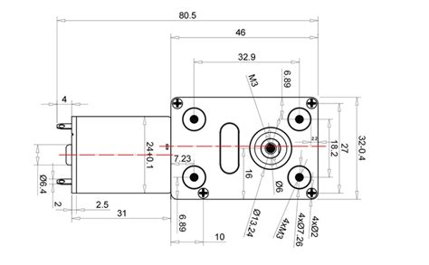 CC 12V CW CCW Motor Reductor De Gusano Reversible De Alto Par Motor De