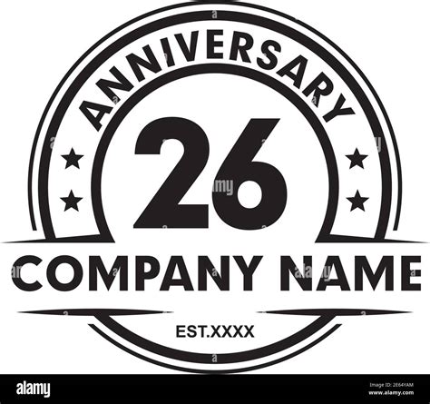 Th Year Anniversary Emblem Logo Design Vector Template Stock Vector