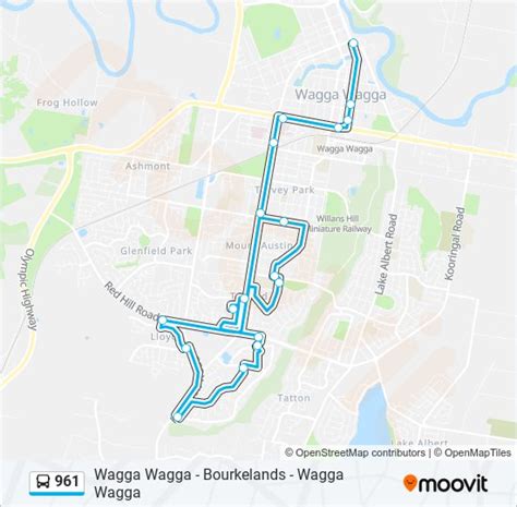 961 Route Schedules Stops Maps Wagga Wagga Updated