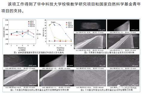 《实验技术与管理》龚攀等工作：锆基非晶合金室温压缩塑性尺寸效应的实验教学设计 非晶中国