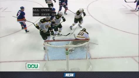 DCU Save Of The Day Tuukka Rask Stonewalls Islanders Video Dailymotion