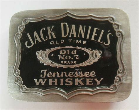 Vintage Jack Daniels Enamel Old Time Tennessee Whiskey Belt Buckle 1998