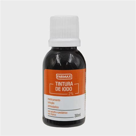 Tintura De Iodo Solução Antisséptica Farmax 30ml no Shoptime