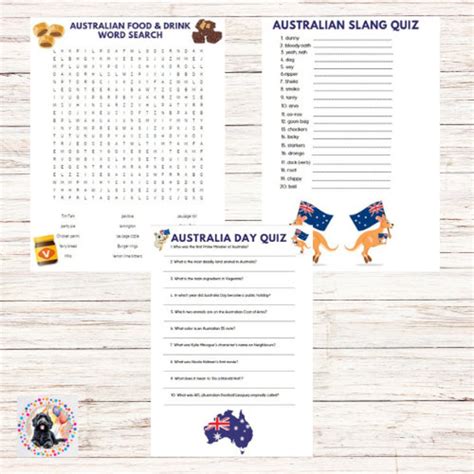 Australia Day Printable Party Games - Etsy