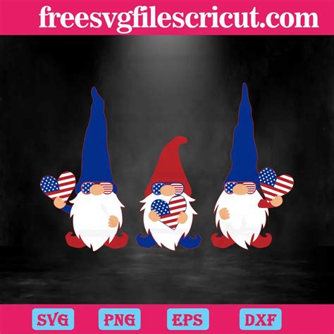 Th Of July Gnomes Svg Png Dxf Eps Cricut Free Svg Files For Cricut