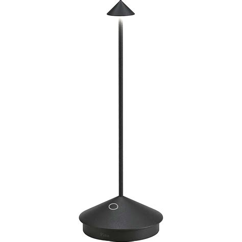 Zafferano Pina Pro Cordless Led Table Lamp Black Design Quest