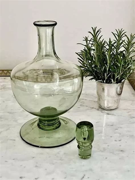 Art Deco Whitefriars Green Decanter By William Wilson S In Antique