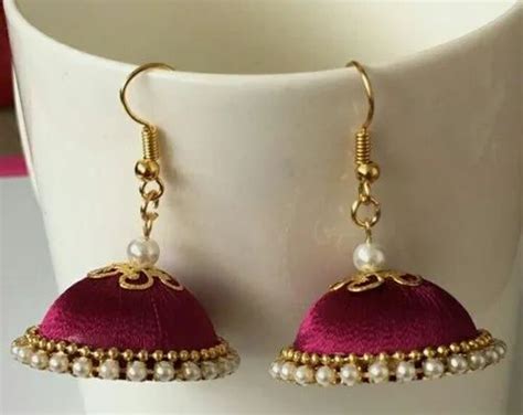 Thread Jewellery Silk Thread Earings Silk Thread Jhumkas From Bengaluru