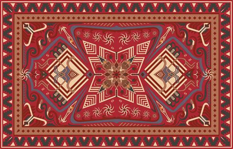 Persian Rug Traditional Design Tribal Vector Texture Easy To Edit And