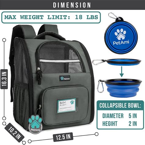 Petami Deluxe Pet Carrier Backpack For Small Cats And