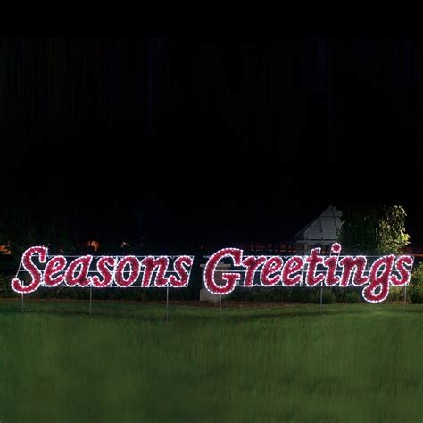 Holiday Lighting Specialists 57 Ft Seasons Greetings Outdoor Christmas