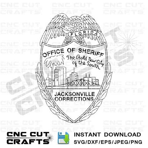 Jacksonville Corrections Sheriff Office Svg Logo Badge Emblem Monogram